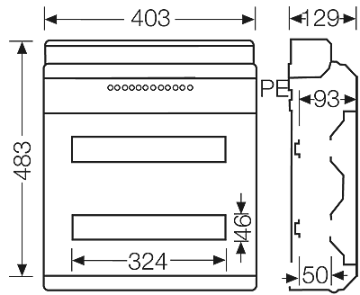 Hensel KV4236B - Automatenkast 36 modulen: 2 x 18 x 18mm IP54 - Image 3