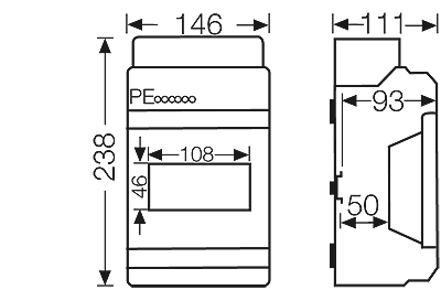 Hensel KV9106B - Automatenkast 6 modulen: 1 x 6 x 18mm IP65 - Image 2
