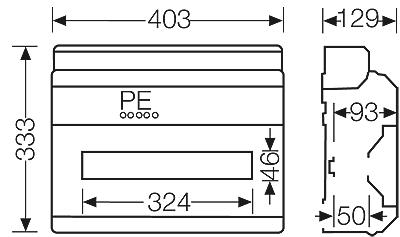 Hensel KV9118B - Automatenkast 18 modulen: 1 x 18 x 18mm IP65 - Image 2