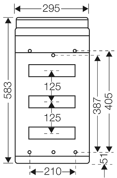 Hensel KV9336B - Automatenkast 36 modulen: 3 x 12 x 18mm IP65 - Image 2