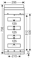 Hensel KV9448B - Automatenkast 48 modulen: 4 x 12 x 18mm IP65 - Image 2