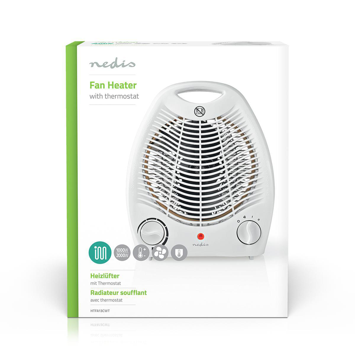 HTFA13CWT: Ventilatorkachel | 2000 W | Thermostaat - Image 4