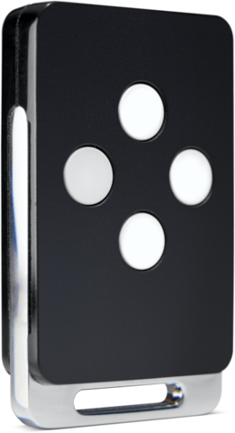 Draadloze minihandzender met 1 kanaal en 4 bedieningsknoppen