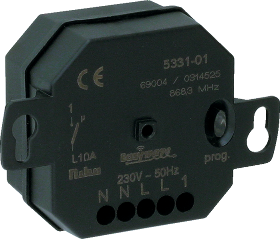 Enkelpolige 1-kanaals inbouw RF-ontvanger