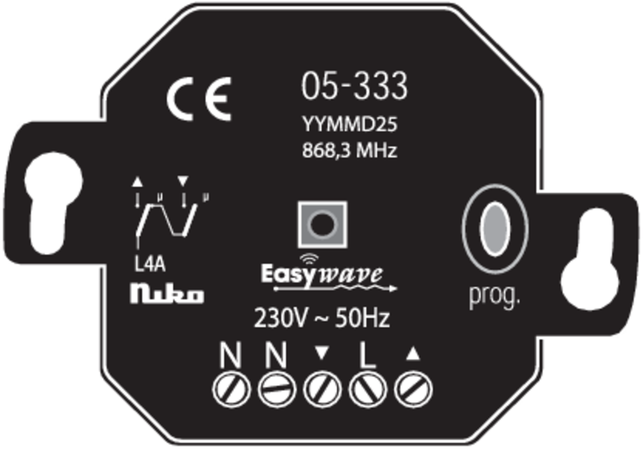 Niko 05-333: Inbouw RF-ontvanger met rolluikfunctie - Image 2