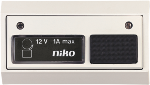 Niko 05-540-13: Niko Toegangscontrole - deurbel 12V-1A incl. lamp, wit/wit