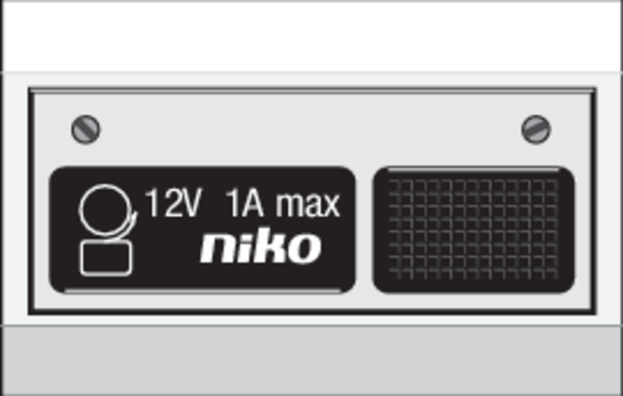 Niko 05-540-13: Niko Toegangscontrole - deurbel 12V-1A incl. lamp, wit/wit - Image 2