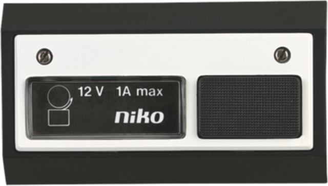 Niko 05-540-23: Niko Toegangscontrole - deurbel 12V~1A incl. lamp, zwart/wit