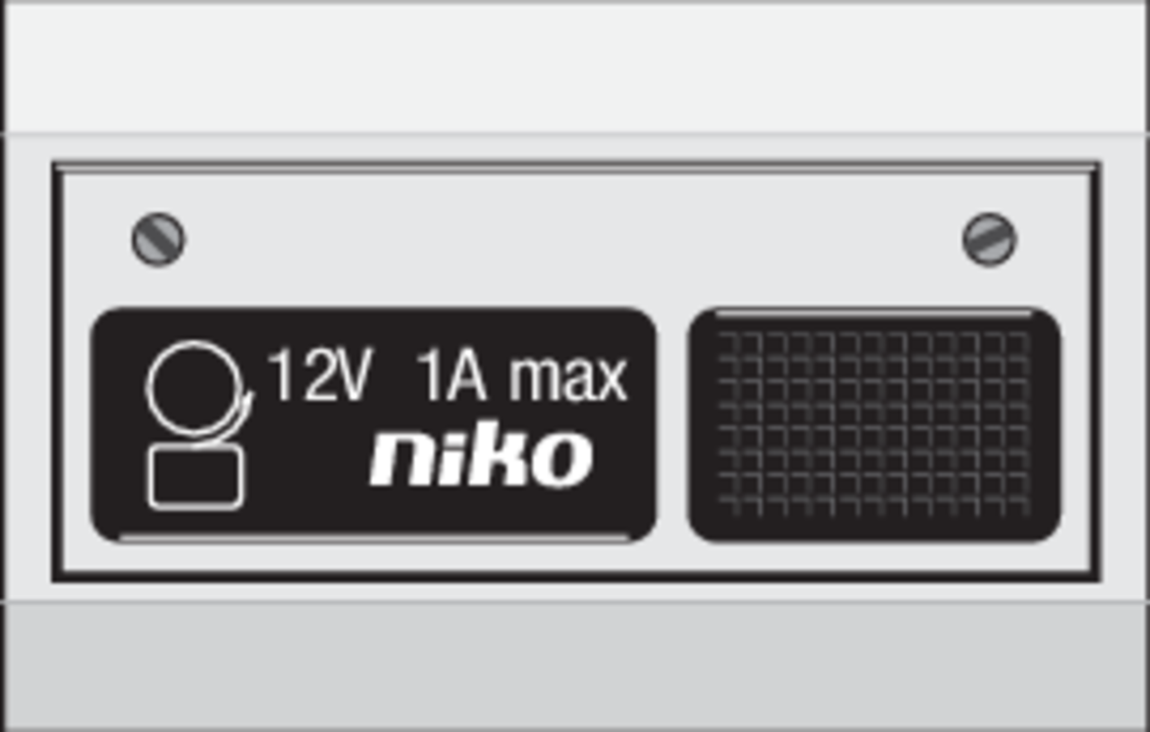 Niko 05-540-33: Niko Toegangscontrole - deurbel 12V~1A incl. lamp, wit/aluminium - Image 2