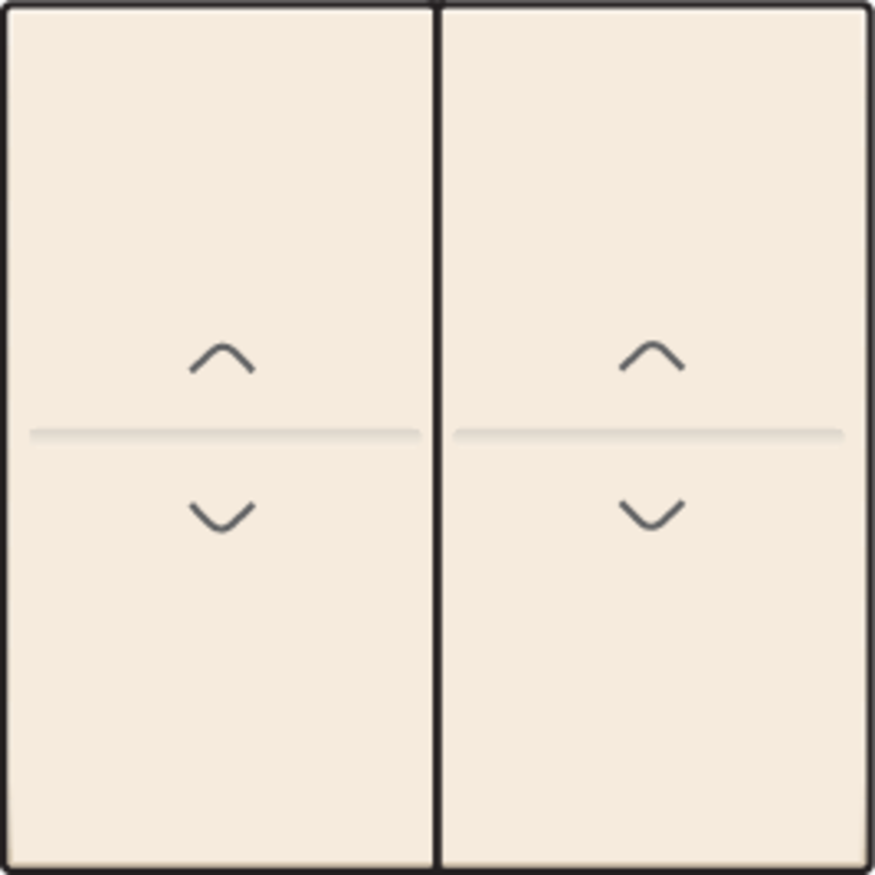 Niko 100-00010: Tweevoudige toets met pijltjes 'op' en 'neer' voor draadloze schakelaar of drukknop met 4 bedieningsknoppen, cream - Image 2