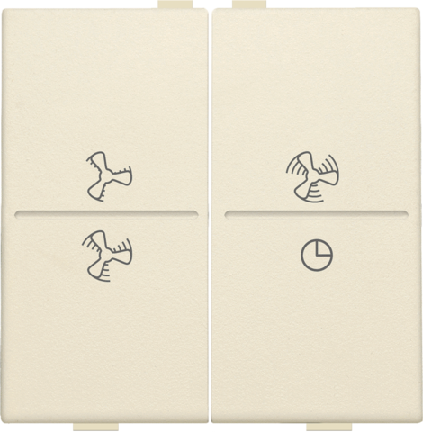 Tweevoudige toets met ventilatoropdruk 0 t.e.m. 3 voor draad