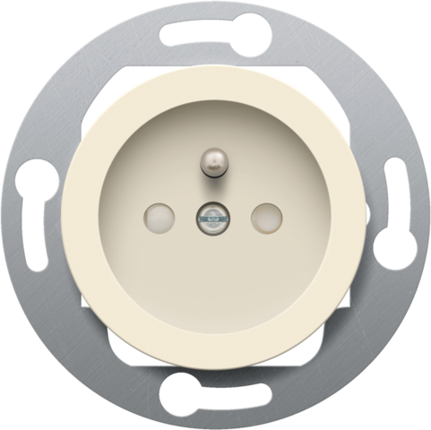 Gekleurd stopcontact met penaarde en beschermingsafsluiters