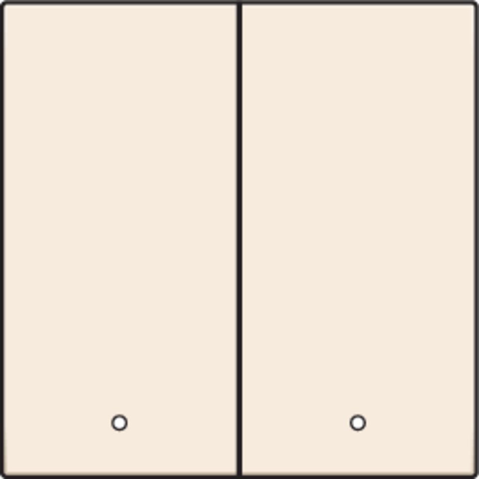 Niko 100-32004: Afwerkingsset met lens voor dubbele elektronische schakelaar of drukknop, cream - Image 2