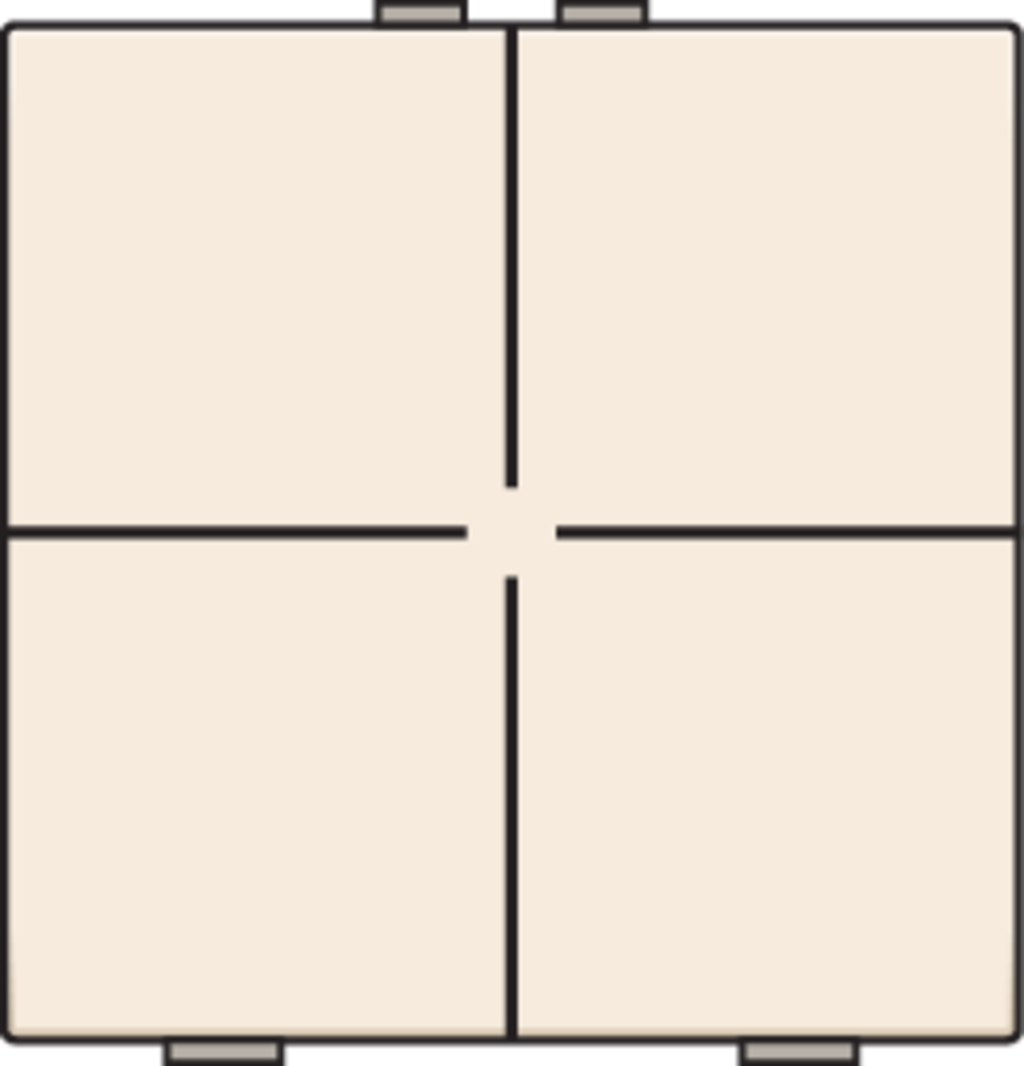 Niko 100-51004: Viervoudige drukknop voor Niko Home Control, cream - Image 2