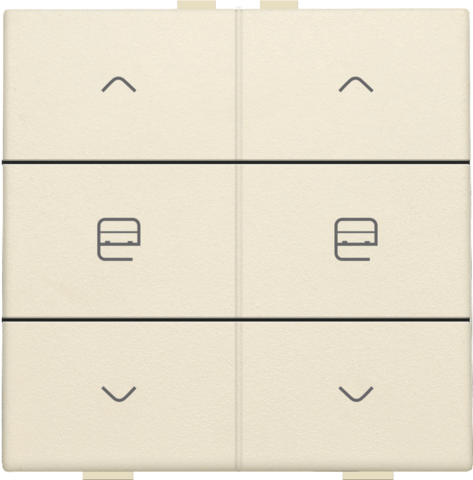 Dubbele motorsturingsbediening voor Niko Home Control, cream