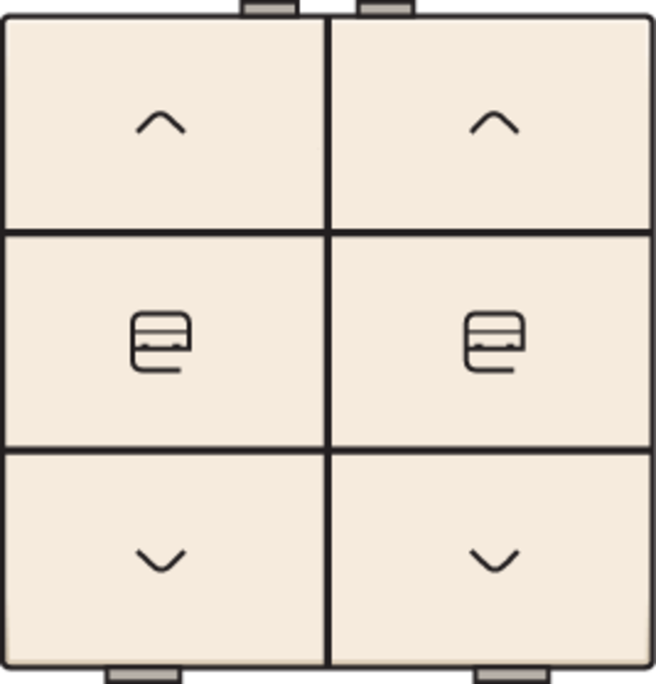 Niko 100-51036: Dubbele motorsturingsbediening voor Niko Home Control, cream - Image 2