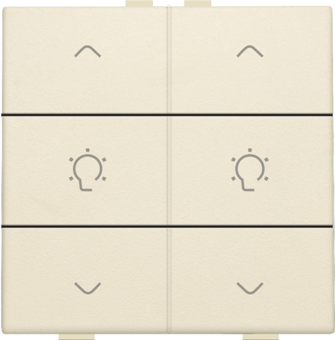Dubbele dimbediening voor Niko Home Control, cream