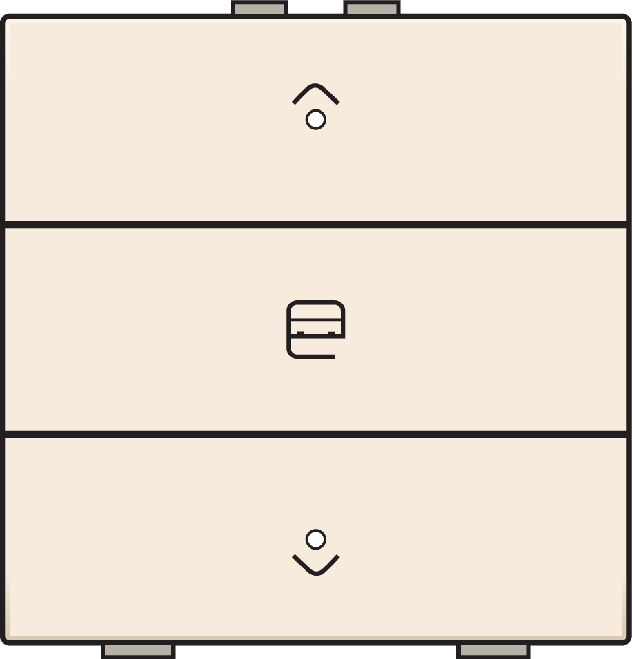 Niko 100-52033: Enkelvoudige motorsturingsbediening met led voor Niko Home Control, cream - Image 2