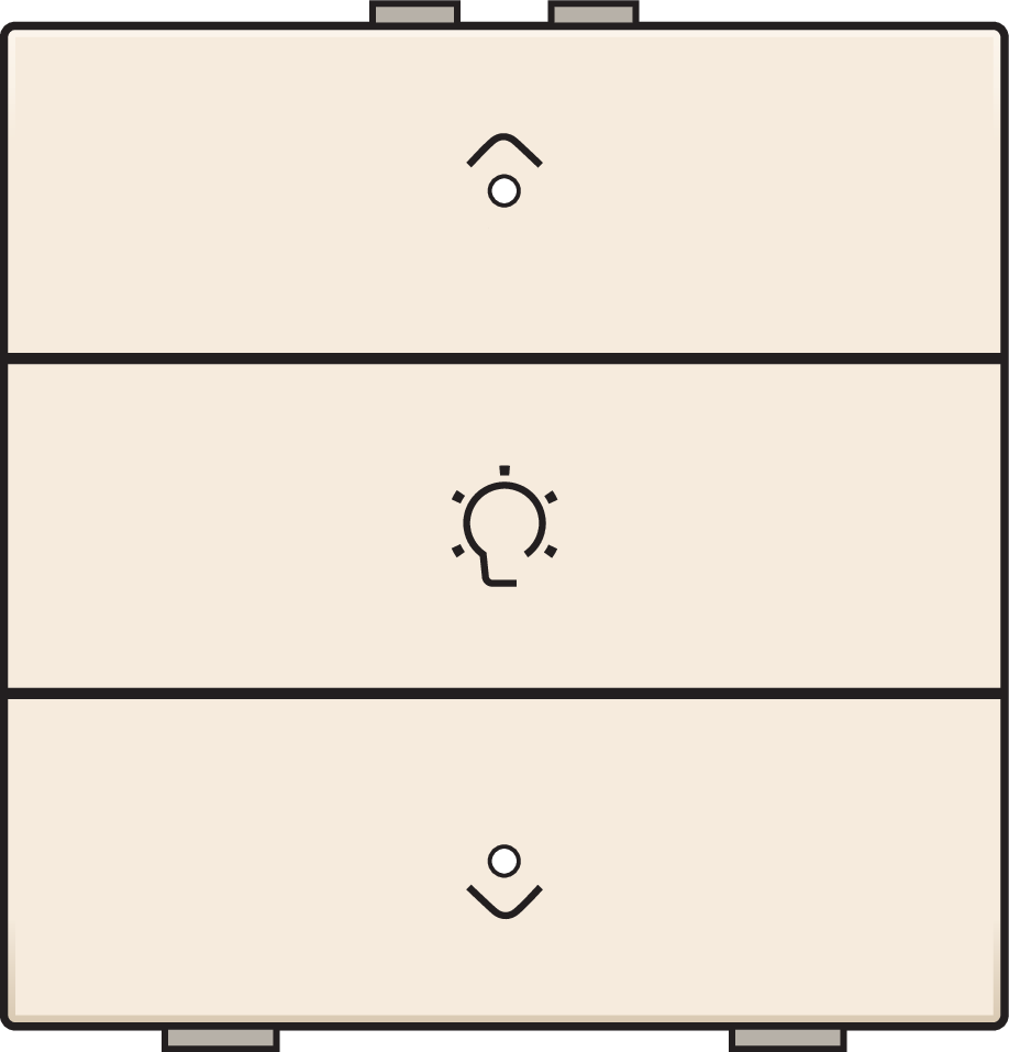 Niko 100-52043: Enkelvoudige dimbediening voor Niko Home Control met leds, cream - Image 2