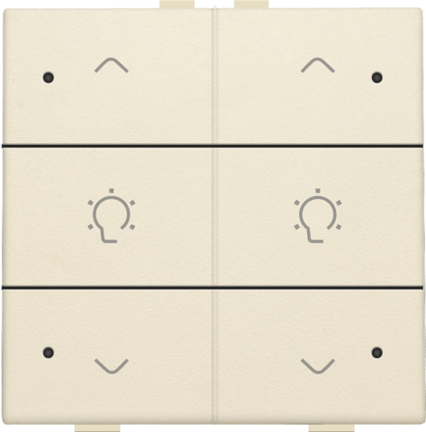 Dubbele dimbediening met led voor Niko Home Control, cream