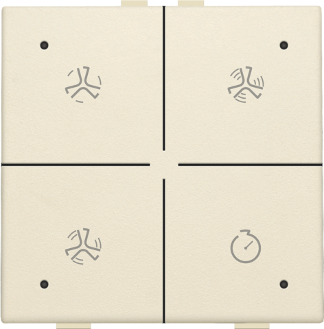 Ventilatiebediening met led voor Niko Home Control, cream