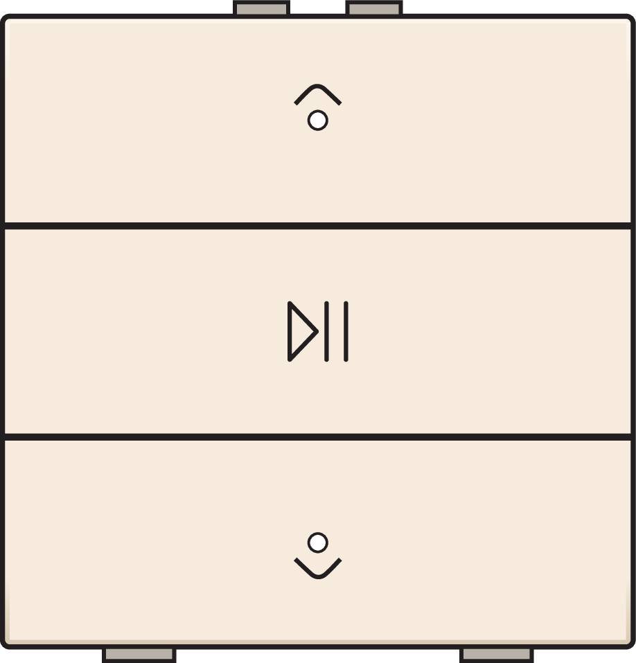 Niko 100-52073: Enkelvoudige audiobediening met leds voor Niko Home Control, cream - Image 2