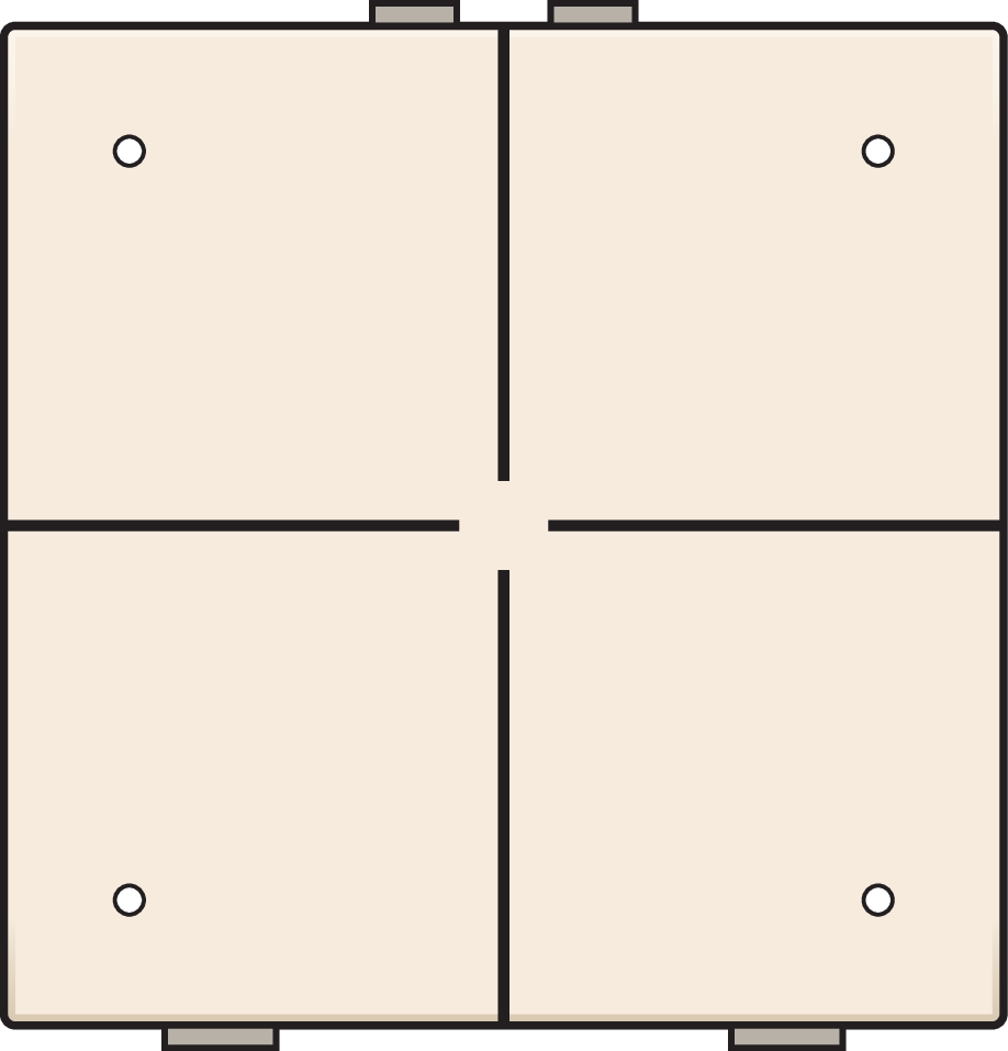 Niko 100-52204: Viervoudige drukknop met leds en comfortsensoren voor Niko Home Control, cream - Image 2