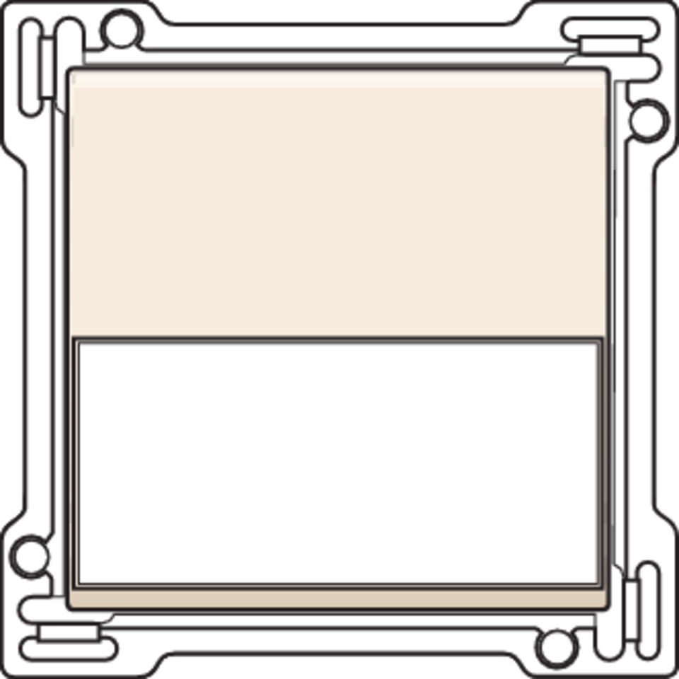 Niko 100-60905: Afwerkingsset met tekstveld voor enkelvoudige schakelaar of drukknop, cream - Image 2