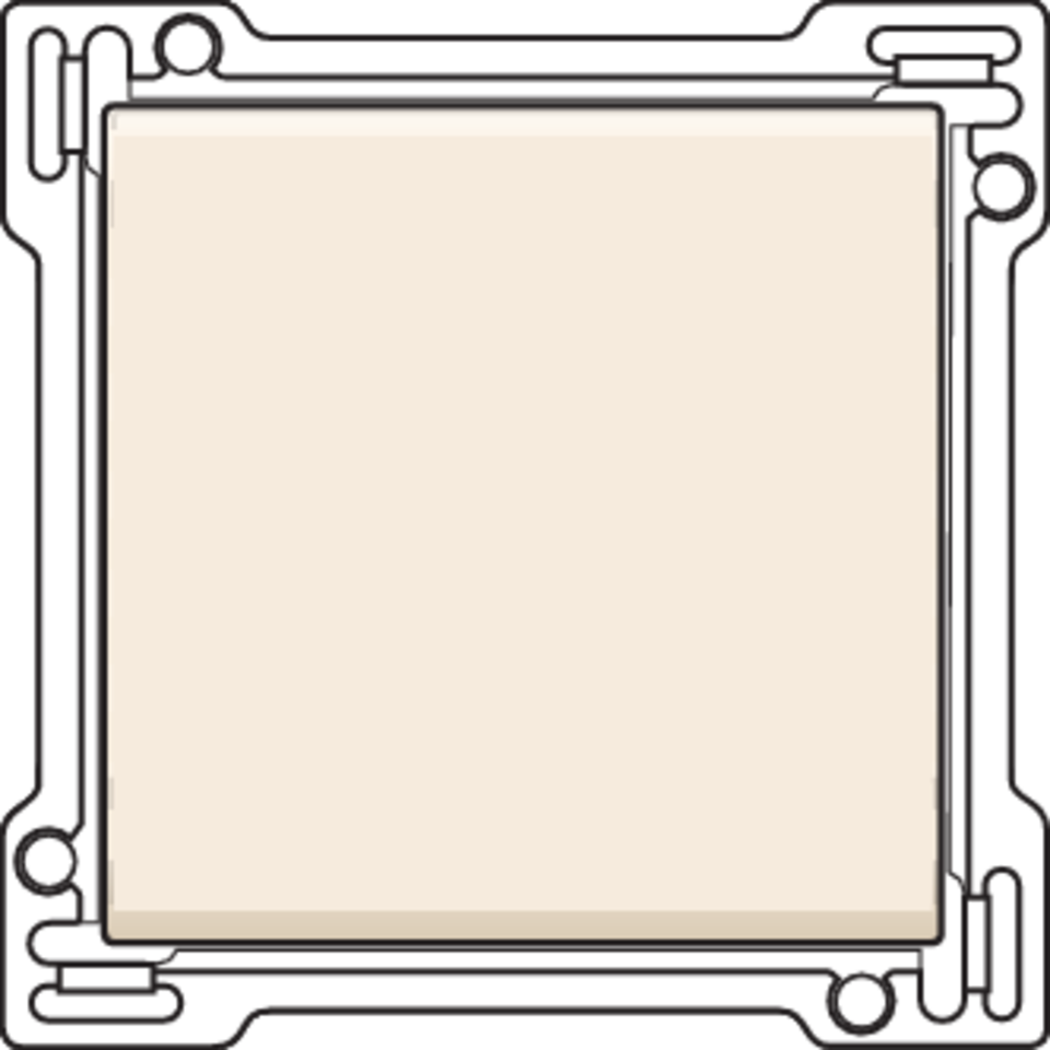 Niko 100-61105: Afwerkingsset voor enkelvoudige schakelaar of drukknop, cream - Image 2