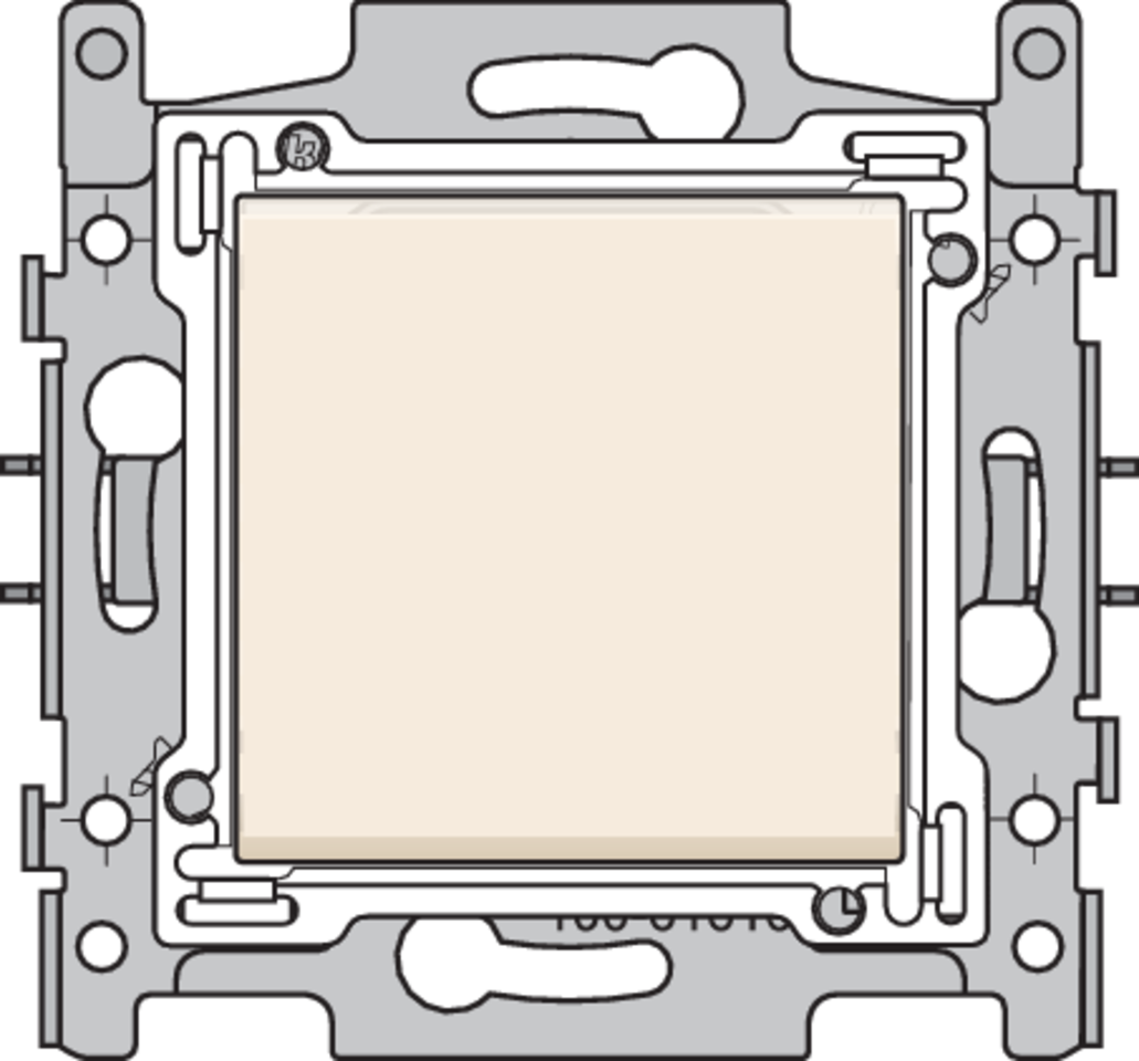 Niko 100-61616: Wisselschakelaar 16 A, sokkel, schroefklemmen en afwerkingsset cream - Image 2