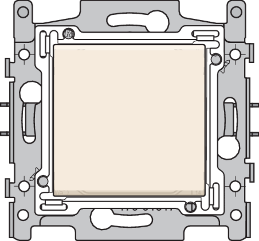 Niko 100-61618: Wisselschakelaar 16 A, sokkel, insteekklemmen en afwerkingsset, , cream - Image 2