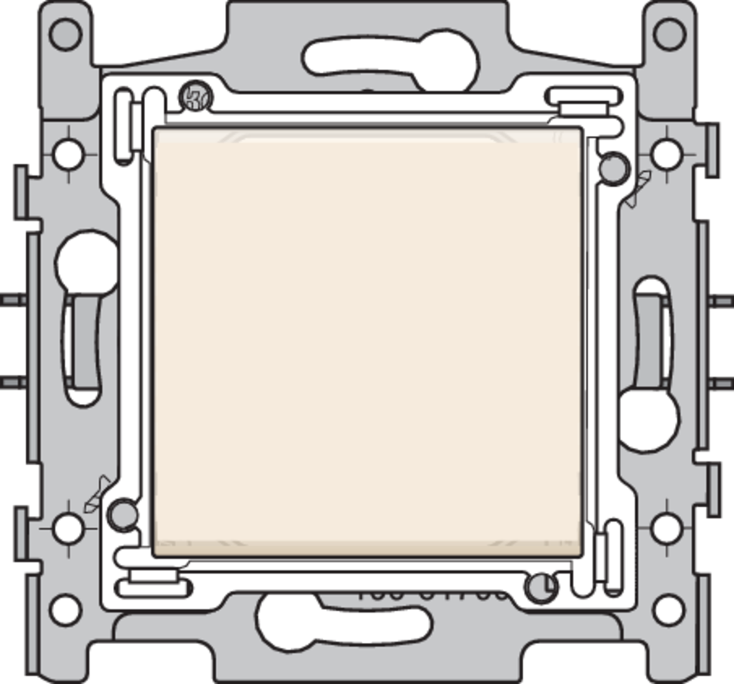 Niko 100-61700: Kruisschakelaar, sokkel, schroefklemmen en afwerkingsset cream - Image 2