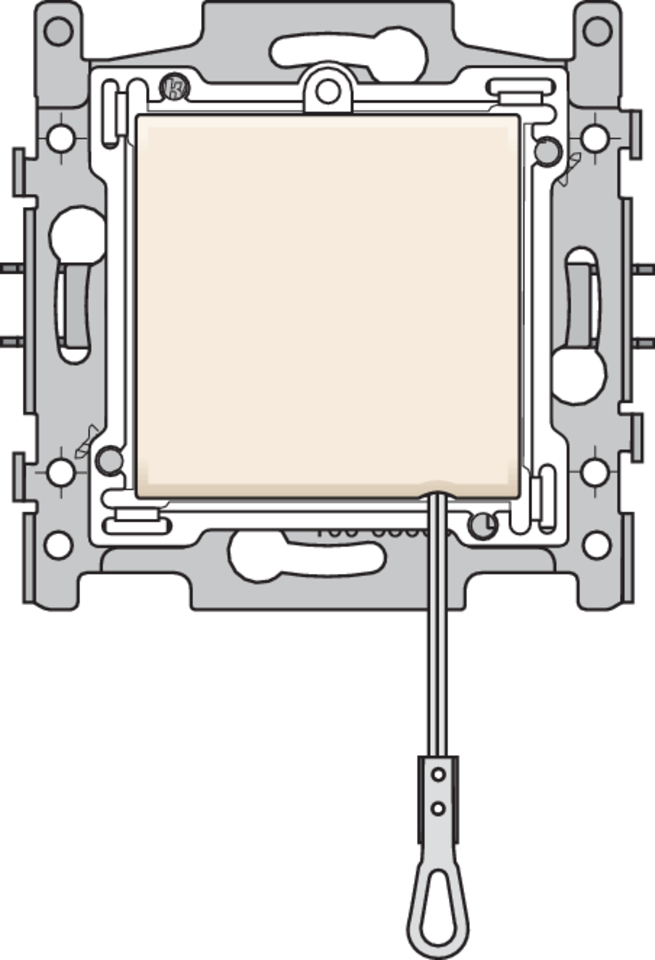 Niko 100-63600: Trekschakelaar wissel, sokkel, schroefklemmen en afwerkingsset cream - Image 2