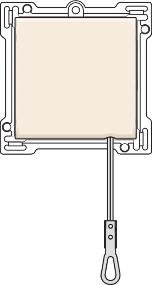 Niko 100-63906: Afwerkingsset voor trekdrukknop, cream - Image 2