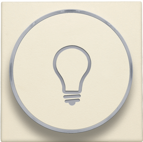 Afwerkingsset met doorschijnende ring met lampsymbool voor d