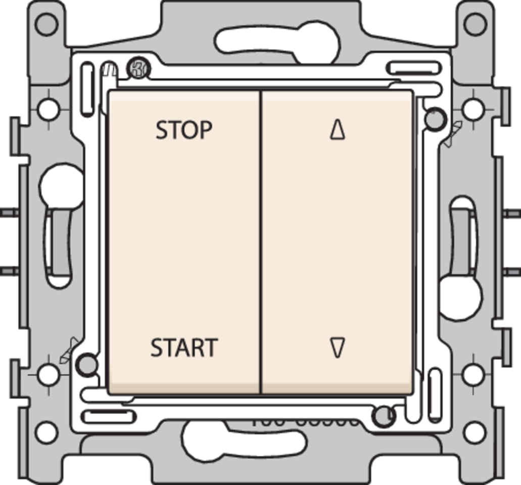Niko 100-65900: Rolluikschakelaar elektrisch gescheiden, sokkel, schroefklemmen en afwerkingsset cream - Image 2