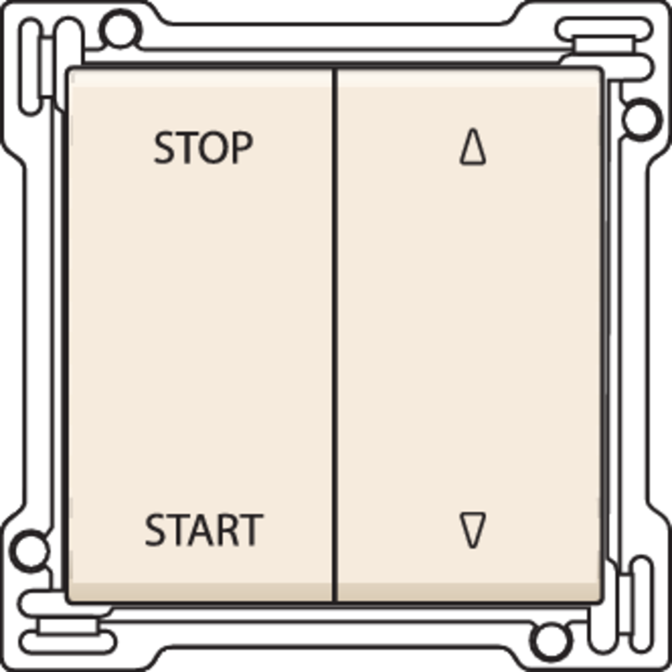 Niko 100-65905: Afwerkingsset voor elektrisch gescheiden rolluikschakelaar, cream - Image 2