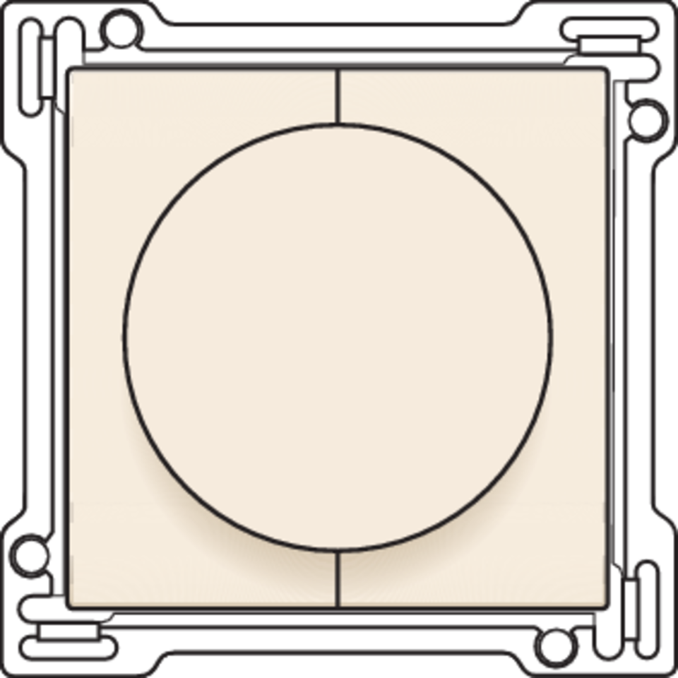Niko 100-65926: Afwerkingsset op/neer voor draaischakelaar, cream - Image 2