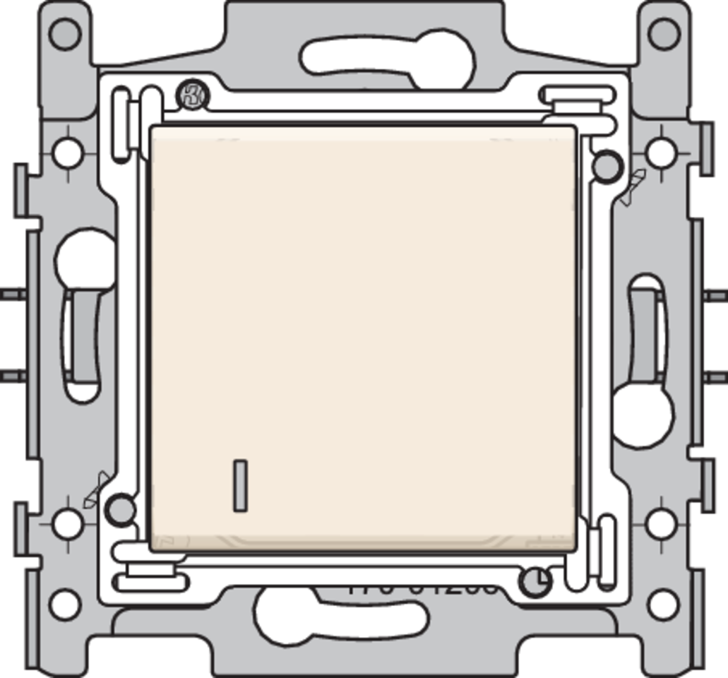 Niko 100-67208: Tweepolige controleschakelaar, sokkel, insteekklemmen en afwerkingsset, , cream - Image 2