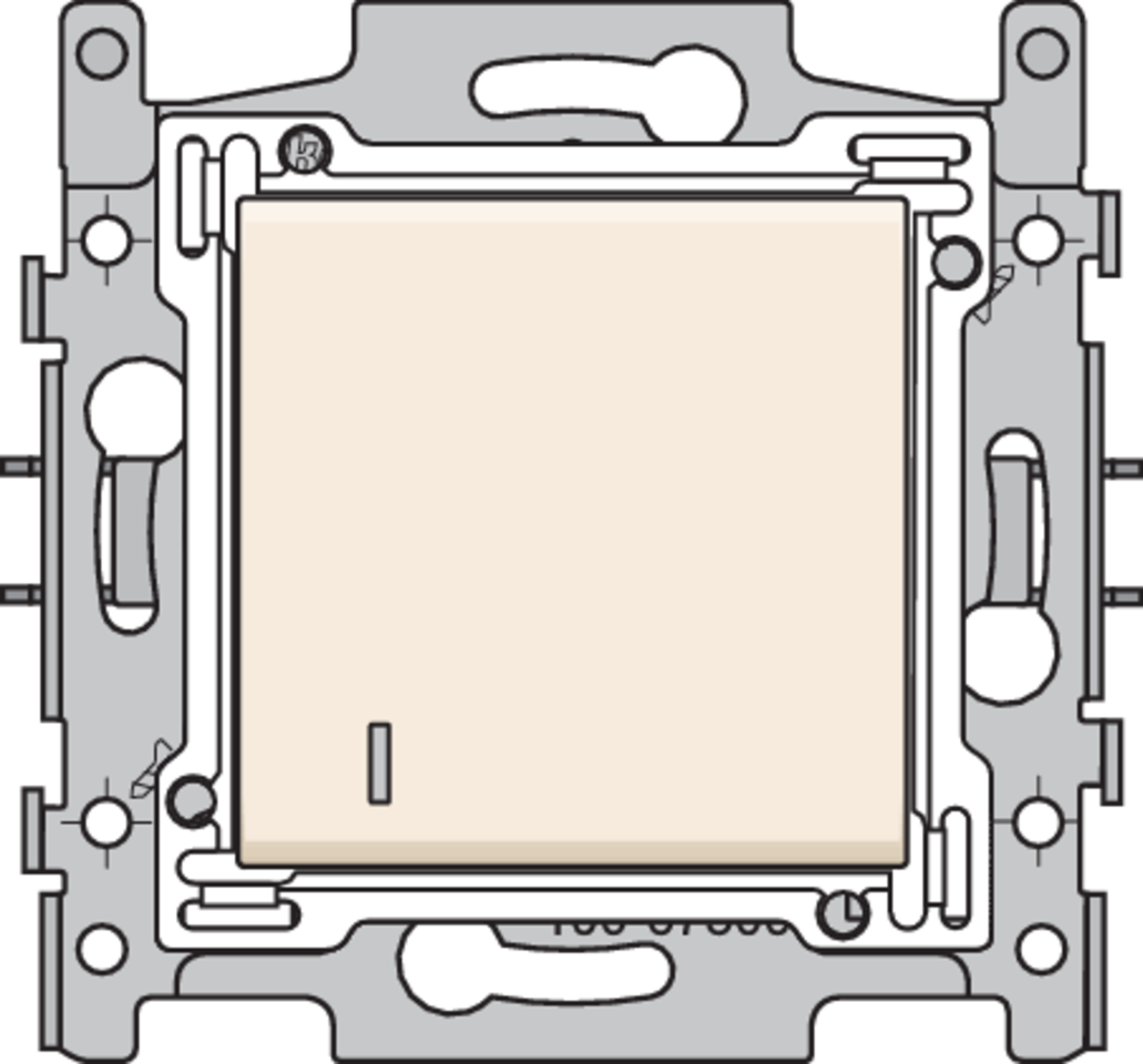 Niko 100-67300: Tweepolige controleschakelaar 16 A, sokkel, schroefklemmen en afwerkingsset cream - Image 2