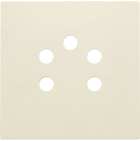 Afwerkingsset voor 5-polige telefooncontactdoos, cream