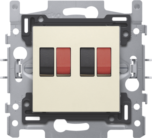 Tweevoudige luidsprekeraansluiting, sokkel en afwerkingsset