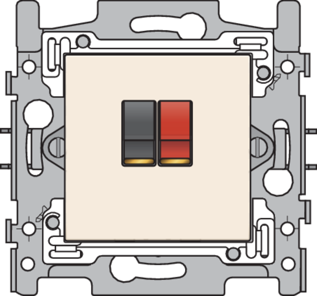 Niko 100-69800: Enkelvoudige luidsprekeraansluiting, sokkel en afwerkingsset cream - Image 2