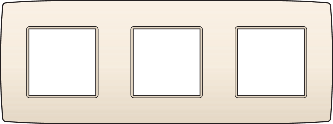 Niko 100-76700: Drievoudige afdekplaat, 71 mm centerafstand, Niko Original cream - Image 2