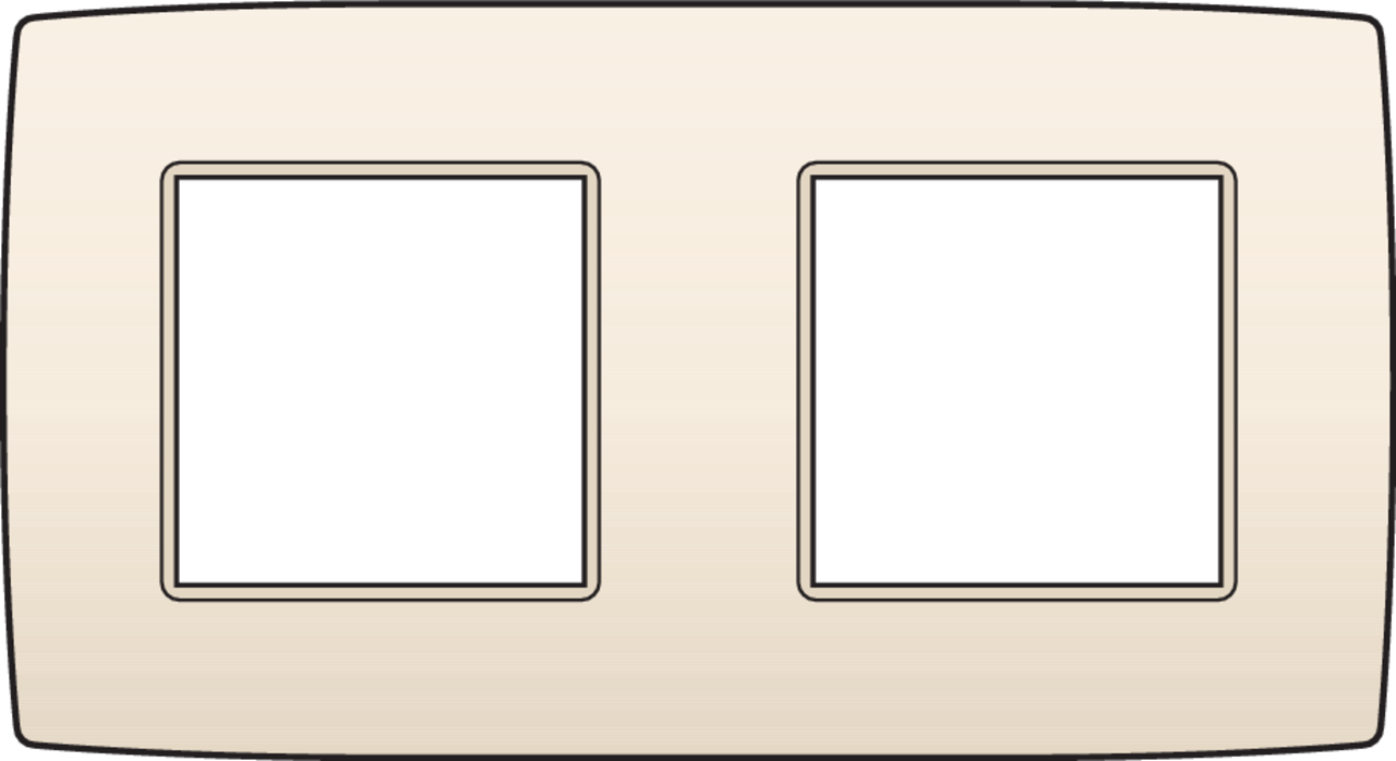 Niko 100-76800: Tweevoudige afdekplaat met 71 mm centerafstand, Niko Original cream - Image 2