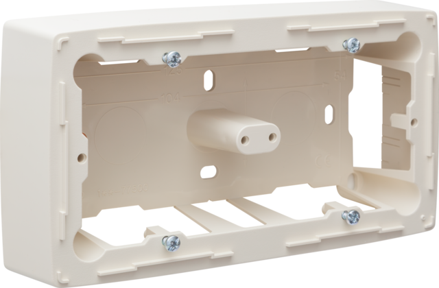 Niko 100-77500: Dubbele opbouwdoos voor alle inbouwapparaten uit de Original-reeks, Cream
