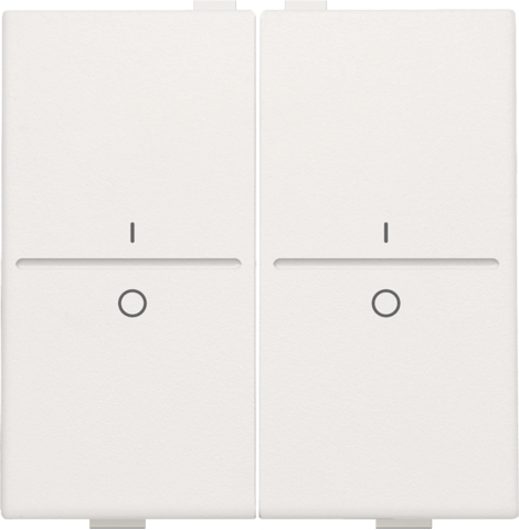 Tweevoudige toets met opdruk I en 0 voor draadloze schakelaa