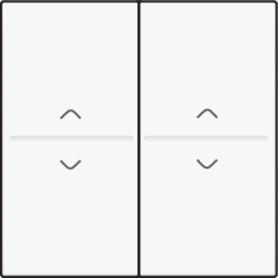 Niko 101-00010: Tweevoudige toets met pijltjes 'op' en 'neer' voor draadloze schakelaar of drukknop met 4 bedieningsknoppen, white - Image 2