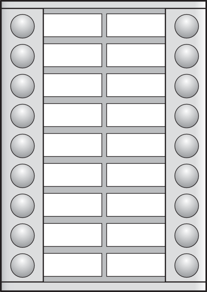 Niko 10-118-01: Uitbreidingsmodule met 18 bellen in twee rijen voor opbouwbuitenpost 20 mm - Image 2