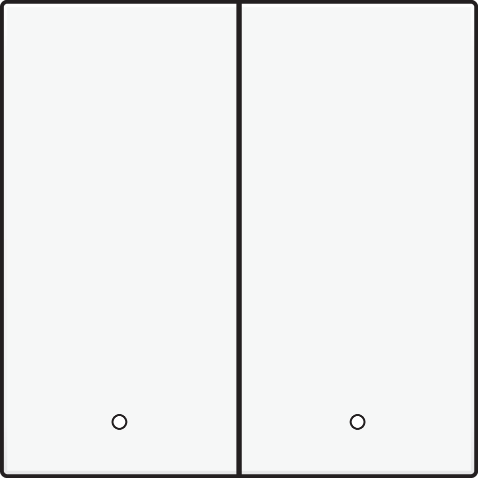 Niko 101-32004: Afwerkingsset met lens voor dubbele elektronische schakelaar of drukknop, white - Image 2